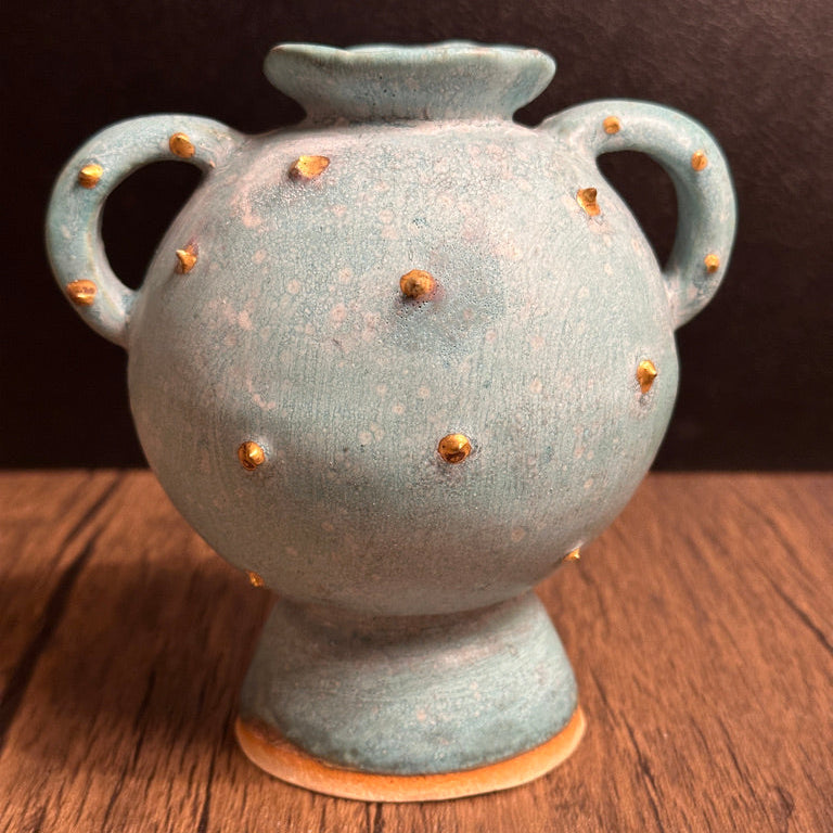 Hobnail Vase Celadon