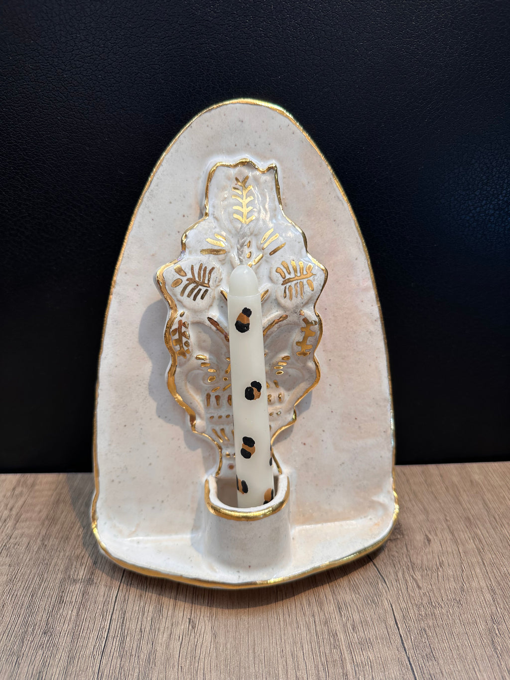 Candle Sconce with Gold detail