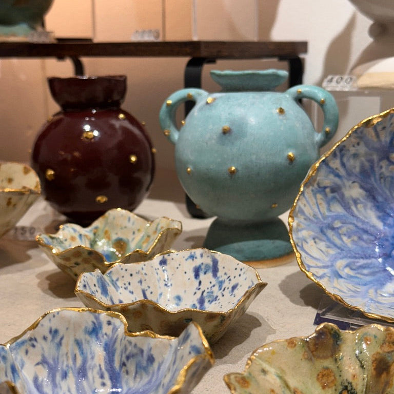 Hobnail Vase Celadon