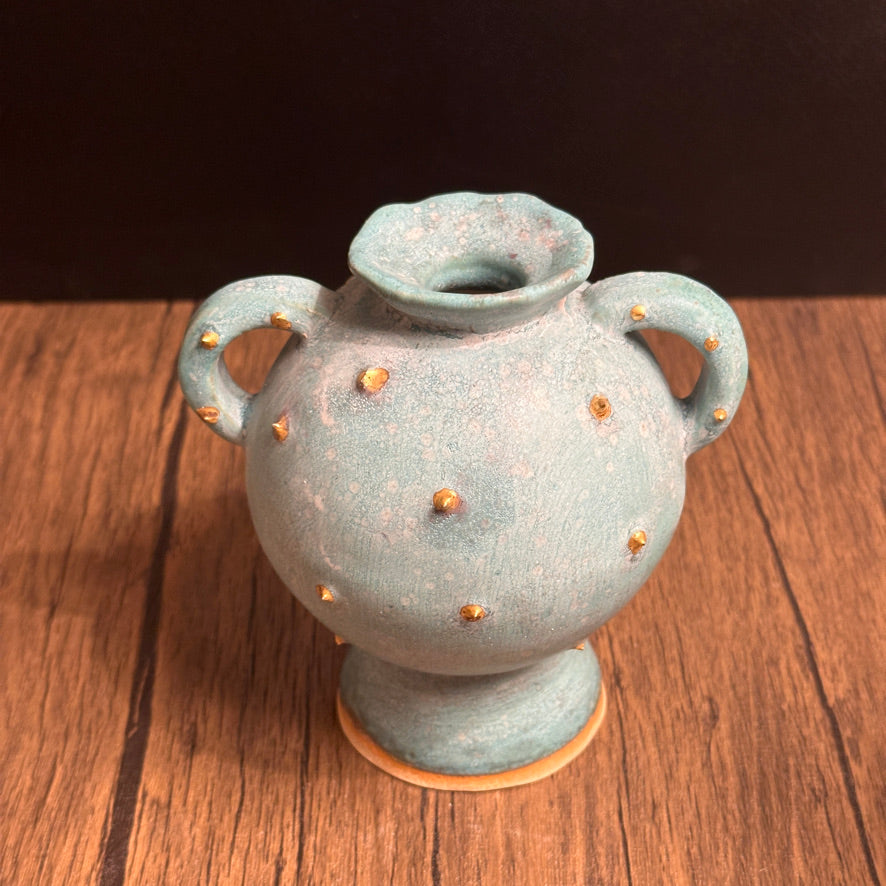 Hobnail Vase Celadon