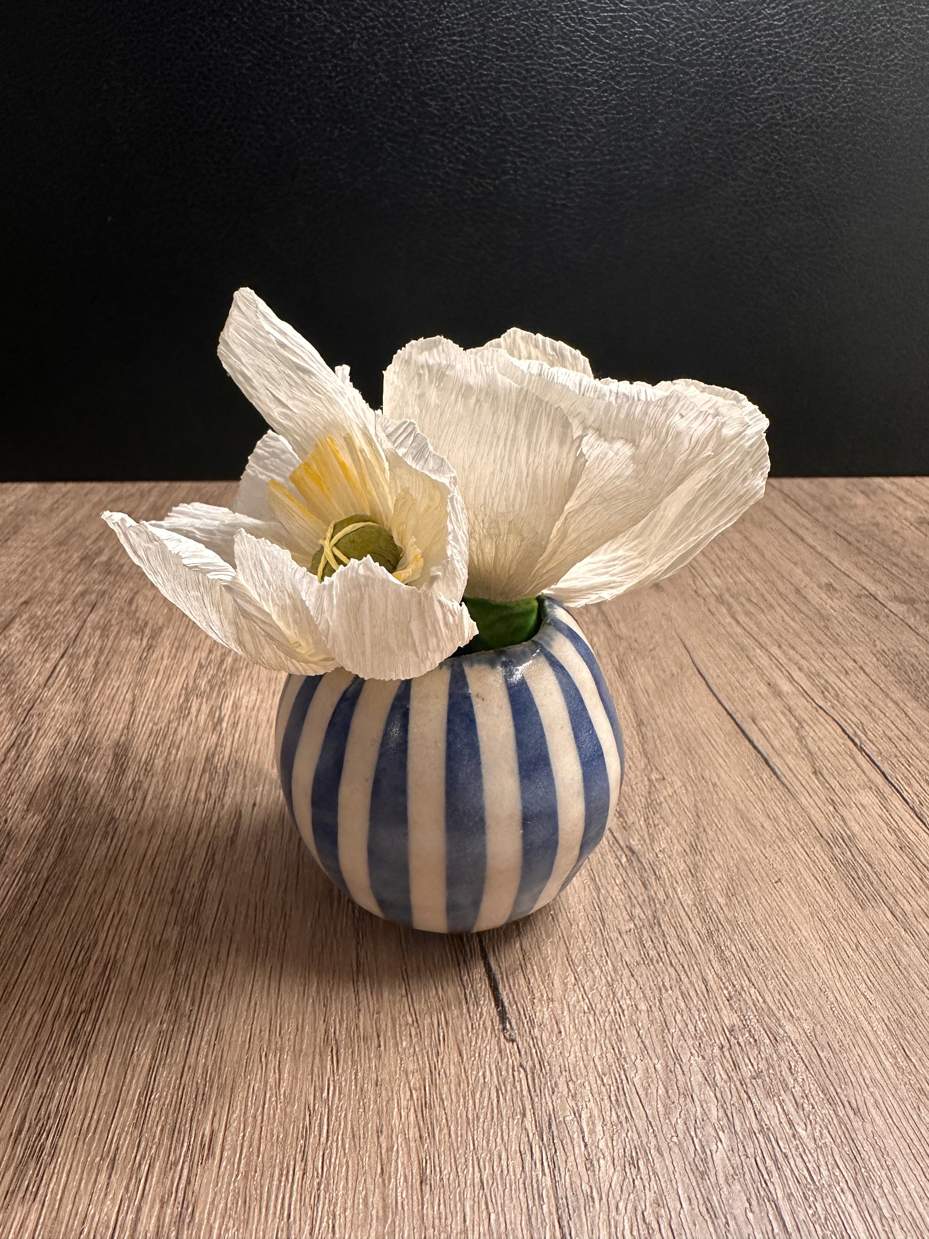 Blue Stripe Bud Vase