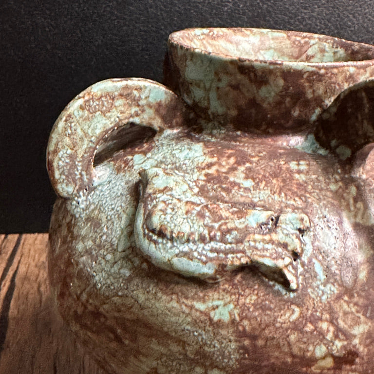 Antique Green Bird Vase