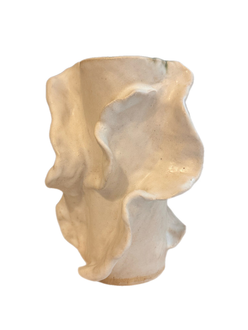 Ruffle Vase Cream