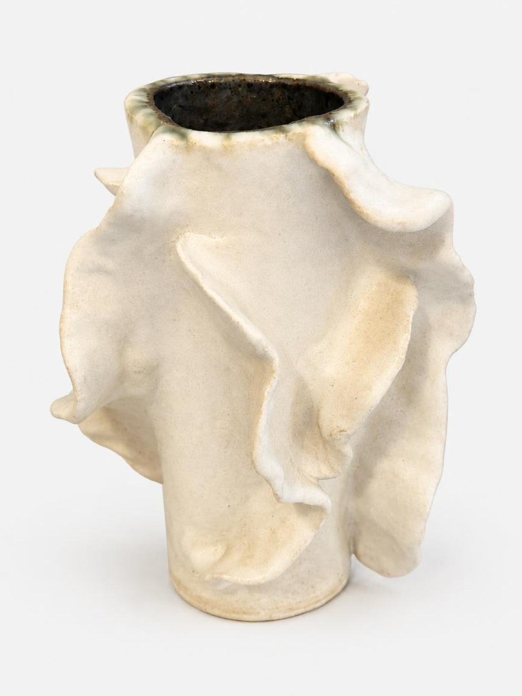 Ruffle Vase Cream